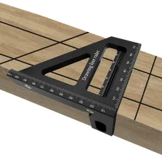 Carpenter Square Aluminum Miter Triangle Hole Ruler Woodworking Square Protractor 3D Multi Angle 45 90 Degree Layout Measuring Tool