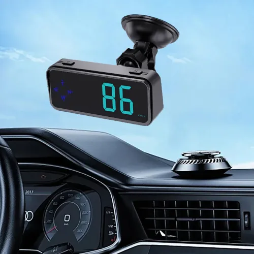 Car HUD Head Up Display LED Display Alert Speeding Alert Car LED Display Clock Car SUV RV Miles/Hour Switchable KM/H MPH