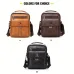 WEIXIER PU Leather Men's Messenger Bag Trend Retro Business Men's Shoulder Bag Waterproof Carry-on Bag Crossbody Bag Men's Backpack