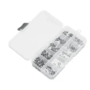 240PCS M2 M2.5 M3 Hexegon Nuts Weshers Screw Box Accessories Set Spare Parts for Fixed Wing RC Airplane