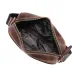 BULLCAPTAIN Men's Genuine Leather Shoulder Bag Retro Large Capacity Travel Bag Crazy Horse Leather Crossbody Bag Messenger Bag
