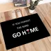 3D Patterned Area Mat Household Carpet Black Modern Non-slip Decorative Floor Mat for Office Kitchen Washroom Use