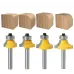 6.35mm Shank Router Bits Set Corner Round Over High quality Alloy Corner Rounding  Milling Cutter With Bearing For Wood Woodworking Tool