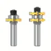 2pcs 1/2 Inch 1/4 Inch 8mm Shank Tongue and Groove Router Bit Set Tungsten Carbide Perfect for Woodworking Cutting MDF Plywood Hardwood