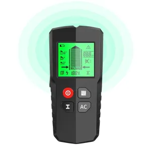 5-in-1 Stud Finder Wall Scanner with Backlit Display - Accurately Detect Wood Metal Studs Live AC Wires Enhanced Depth Detection Essential Tool for Home Improvement and Construction