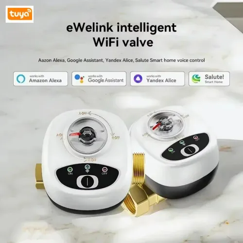 Tuya WiFi Smart Water Valve APP Remote Control DN15/20/25 Timing & Voice Control Work With Alexa Google Home