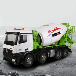 HUINA 1537 1/14 12CH 2.4G RC Car Cement Mixer Truck Remote Control Full-Scale With Light Heavy-Duty Simulation Engineering Vehicle Models