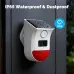 MOES Tuya Smart Outdoor Siren Alarm 120dB Solar Powered WiFi Siren with Remote PIR Sensor IP65 Waterproof Works with Alexa Google Home Smart Security Alarms