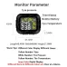 Wireless Motorcycle TPMS Tire Pressure Monitoring System Real Time LCD Display Waterproof Temperature Alarm 2 External Sensors Long Battery Life Plug and Play Sensor Monitoring