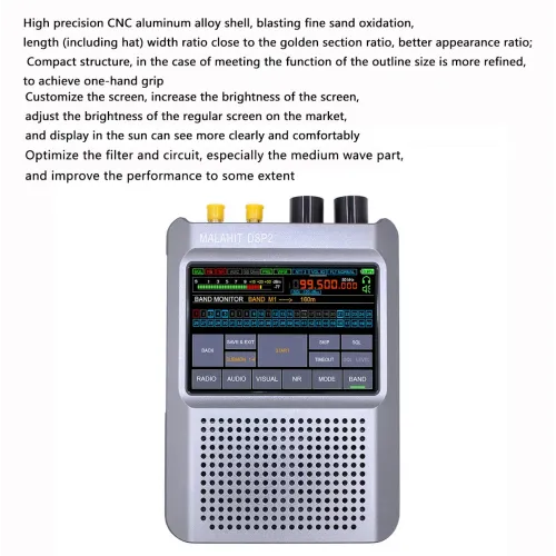 New Firmware 2.40 Genuine Second Generation Malahit-DSP2 SDR Malachite Receiver Radio 10kHz-380MHz 404MHz-2GHz