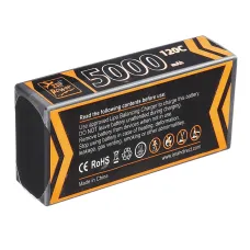 ZOP Power 7.4V 5000mAh 120C 2S Lipo Battery T Deans Plug Hard Case for RC Car