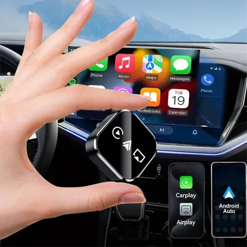 3In1 Car Wireless Carplay Adapter USB Dongle Plug And Play Wired To Wireless Smart Box
