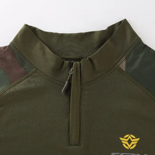 TENGOO Outdoor Sports Mens Camouflage Underwear Set Camo Training Long Sleeve Tops + Pants Suit Fitness Camping Hiking Hunting Underwear Clothes for Men