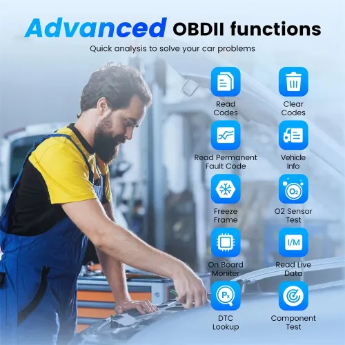 MUCAR BT200/BT200 Pro Bluetooth OBD2 Scanner Automotive Diagnostic Tool Full System Diagnosis 15 Reset Services Compatible with All Cars