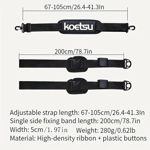 Adjustable Paddle Board Shoulder Strap Comfortable Multiple Uses Quick Release Buckles Adjustable Length Surfboard Carrying Bel