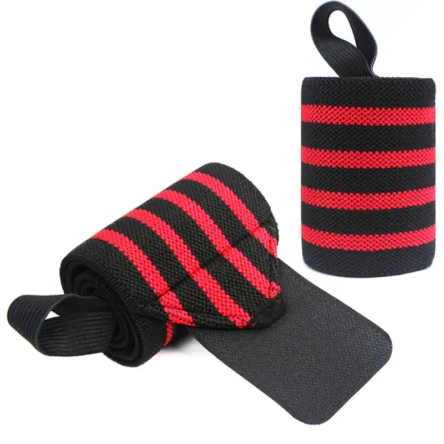 1 Pair Sport Wristband Adjustable Wrist Support Brace Straps Extra Strength Weight Lifting Wrist Wraps Bandage Fitness Gym Training for Preventing Injury