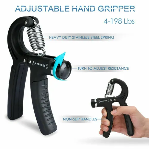 5 Pcs Hand Grip Strengthener Set Adjustable Hand Gripper Finger Rehabilitation Training Resistance Stress Relief Ball Fitness Exercise Tools
