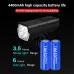 Bikight 4 in 1 Solar Bike Headlight 1000Lm Brightness 4000mAh Battery Power Bank 8 Light Modes Waterproof Bicycle Front Light with 130db Horn for Night Cycling