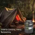 Lightweight Aluminum Alloy Camping Pot Hiking Picnic Tourist Tableware Set Outdoor Stove Pot Pan Plastic Bowl Outdoor Cookware