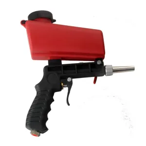 Portable Gravity Pneumatic Sandblasting Gun 90psi High-Pressure Adjustable Flow Large Capacity Versatile for Small Air Blasting & Derusting