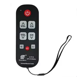 A-TV10 TV Remote Universal Controller Simple Waterproof Remote Control with LED Light for All TV Models