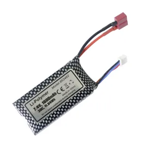 HBX 2996A 901 901A 903 903A 905 905A 1/10 1/12 RC Car Spare 7.4V 1600mAH 30C 2S T Pug Lipo Battery Vehicles Model Parts