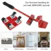 Furniture Lifter Mover Set with Universal Wheel Heavy Duty 400kg Capacity Red Compact Roller Bar Hand Tools for Easy Efficient Moving