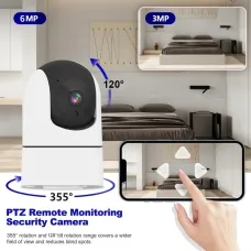 Tuya 6MP WiFi IP Camera Indoor Wireless Security Auto Tracking Baby Monitor Smart Home CCTV 2.4G/5G Night Vision Two-Way Audio