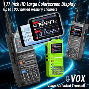 Baofeng UV26 10W Output GPS Walkie Talkie Real-Time Positioning Voice Recording 1000 Channels NOAA Weather APP Wireless Programming Type-C Rechargeable Two Way Radio