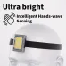 BIKIGHX7 Ultra Bright Hands-Free Mini Headlamp with IMotion Sensor 7 Lighting Modes Built-in High-Capacity Lithium Battery Waterproof Design Head Light with Magnetic Buckle for Camping Emergencies Work Reading Outdoor Activities