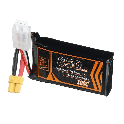 ZOP Power 7.4V 850mAh 100C 2S Lipo Battery XT30 Plug for RC Racing Drone