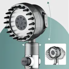 VONATES High-Pressure Shower Head One-Key Stop Adjustable Spray 3-Mode With Massage Brush Filter Rain Shower Faucet Bathroom Accessories