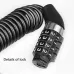 Universal Bicycle Lock 4 Password Mode Wire Security Portable Anti-theft Helmet Lock for MTB Road Bike Motorcycle