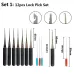 12PCS Locksmith Hand Tools Supplies Lock Pick Set Practice Handcrafted Tools for Lock Picking Practice