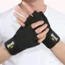 GOUNO1Pair Workout Half-finger Gloves Breathable Wear-resistant Extended Strap Fitness Sports Gloves for Barbell Equipment Eeightlifting Iron Exercise