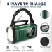 Emergency Weather Crank Radio, Portable Camping Light, 10000mAh Battery/Hand Crank/Solar Powered AM/FM Wind Up Radios, Type-Phone Charger, Flashlight, Reading Lamp, Compass, SOSurvival Alert, Power Outages Outdoor