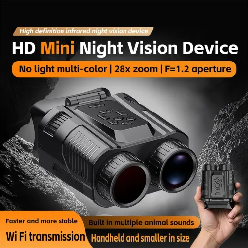 IPRee D13 4K Night Vision Binoculars 8H Battery Life Wi-Fi Transfer 64MP 28X Digital Zoom Infrared Vision Night Hunting Telescope Goggle