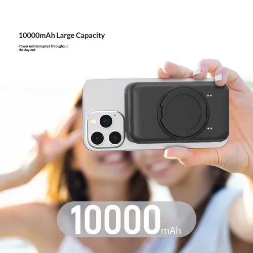 QI2 Magnetic Wireless Power Bank 20W 10000mAh Power Bank with Ice Cooling External Battery Power Supply with 1 Input & 2 Outputs Fast Charging for iPhone 17 17Pro 16 Pro Max 15 14 13 for Huawei Mate XTs for Samsung Galaxy S25 Ultra Come with Phone Sta