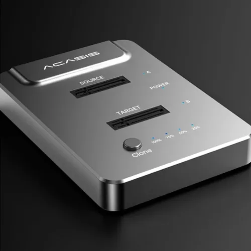 ACASIS EC-6605 Dual Disk M.2 NVMe SSD Cloner Base 20Gbps One Button Offline Clone Hard Drive Enclosure for 2230/2242/2260/2280 SSD