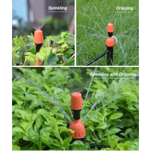 10pcs Adjustable Dripping Sprinkler Water Irrigation System Outdoor Cooling Greenhouse Planting Garden Flowering