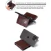 BULLCAPTAIN Men's Mobile Phone Holder Card Holder RFID Blocking Leather Wallet Aluminium Box Credit Card Holder Money Clip Slim Design Secure Protected