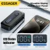 ESSAGER FS01 20W 10000mAh Digital Display Power Bank Built-in Type-C Retractable Cable External Battery Power Supply with 2 Inputs & 2 Outputs Support PD2.0 QC3.0 FCP SPC AFC Fast Charging for iPhone 16 15 Pro 14 13 12 Pro Max for Samsung