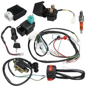Full Electrics Wiring Harness Coil CDI For 50cc 70cc 110cc 125cc ATV Quad Bike Go Kart