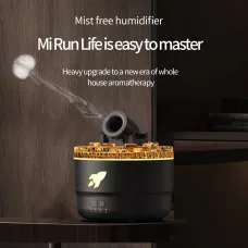 Volcanic Crack Light Artillery Air Humidifier Aromatherapy Diffuser 200ML Capacity Auto Shut-off Timer Silent Operation Dynamic Lighting for Home and Office