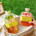 Silicone One-click Ice Mold Bottle Cooler Cup with Straw Ice Cube Tray with Lid for Freezer Creative No Touch Mould for Summer