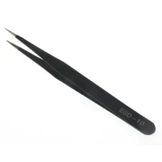 1PC ESD10/11/12/13/14/15MM Stainless Steel Tweezer Industrial Curved Straight Repair Tools Tweezer
