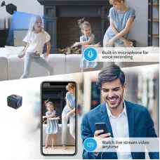 Mini AS02 Camera Infrared Night Vision Camcorder Home Security Surveillance Wireless WiFi Camera New Small Square Camera