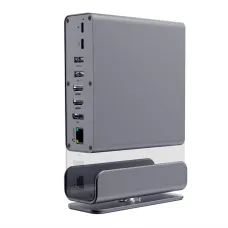 Bakeey HD-175 16-in-1 Type-C Vertical Hub Docking Station with USB 3.1/3.0/2.0 4K HD/DP 100W PD SD/TF RJ45 Ethernet for Phone Tablet MacBook Pro