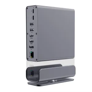 Bakeey HD-175 16-in-1 Type-C Vertical Hub Docking Station with USB 3.1/3.0/2.0 4K HD/DP 100W PD SD/TF RJ45 Ethernet for Phone Tablet MacBook Pro