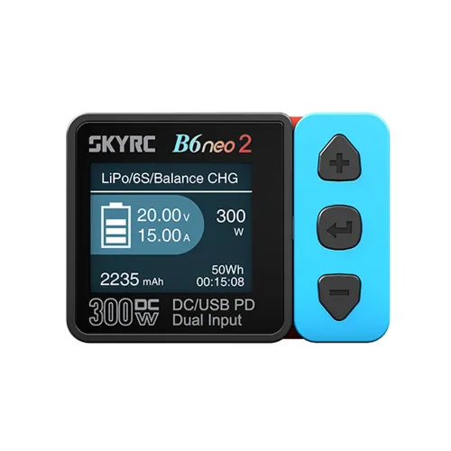 SkyRC B6neo 2 DC 300W 15A PD 1Dual input Multi-functional Smart Model Airplane Charger for 1-6cells LiPo/LiFe/LiIon/LiHV 1-15cells NiMH/NiCd 3S/6S Pb Battery